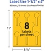image:imageAvery Printable Lollipop Labels Sure Feed Technology 112 x 4 Bright Yellow Labels PrinttoTheEdge LaserInkjet Printable 160 Total Great for Jars and Baking Seal Stickers80 labels