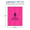 image:imageAvery Printable Lollipop Labels Sure Feed Technology 112 x 4 Neon Magenta Labels PrinttoTheEdge LaserInkjet Printable 160 Total Great for Jars and Baking Seal Stickers640 labels