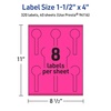 image:imageAvery Printable Lollipop Labels Sure Feed Technology 112 x 4 Neon Magenta Labels PrinttoTheEdge LaserInkjet Printable 160 Total Great for Jars and Baking Seal Stickers320 labels