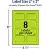 image:imageAvery Printable Rectangle Scalloped Labels Sure Feed Technology 2 x 3 Bright Green Labels PrinttoTheEdge LaserInkjet Printable 80 Total Great for Mailing and Candles160 labels
