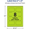 image:imageAvery Printable Rectangle Scalloped Labels Sure Feed Technology 2 x 3 Bright Green Labels PrinttoTheEdge LaserInkjet Printable 80 Total Great for Mailing and Candles320 labels