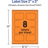 image:imageAvery Printable Rectangle Scalloped Labels Sure Feed Technology 2 x 3 Bright Orange Labels PrinttoTheEdge LaserInkjet Printable 80 Total Great for Mailing and Candles320 labels