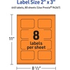 image:imageAvery Printable Rectangle Scalloped Labels Sure Feed Technology 2 x 3 Bright Orange Labels PrinttoTheEdge LaserInkjet Printable 80 Total Great for Mailing and Candles640 labels
