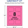 image:imageAvery Printable Rectangle Scalloped Labels Sure Feed Technology 2 x 3 Bright Pink Labels PrinttoTheEdge LaserInkjet Printable 80 Total Great for Mailing and Candles160 labels