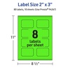 image:imageAvery Printable Rectangle Scalloped Labels Sure Feed Technology 2 x 3 Neon Green Labels PrinttoTheEdge LaserInkjet Printable 80 Total Great for Mailing and Candles80 labels