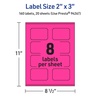 image:imageAvery Printable Rectangle Scalloped Labels Sure Feed Technology 2 x 3 Neon Magenta Labels PrinttoTheEdge LaserInkjet Printable 80 Total Great for Mailing and Candles160 labels