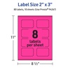 image:imageAvery Printable Rectangle Scalloped Labels Sure Feed Technology 2 x 3 Neon Magenta Labels PrinttoTheEdge LaserInkjet Printable 80 Total Great for Mailing and Candles80 labels
