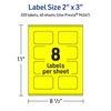 image:imageAvery Printable Rectangle Scalloped Labels Sure Feed Technology 2 x 3 Neon Yellow Labels PrinttoTheEdge LaserInkjet Printable 80 Total Great for Mailing and Candles320 labels