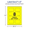 image:imageAvery Printable Rectangle Scalloped Labels Sure Feed Technology 2 x 3 Neon Yellow Labels PrinttoTheEdge LaserInkjet Printable 80 Total Great for Mailing and Candles640 labels