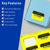 image:imageAvery Printable Rectangle Scalloped Labels Sure Feed Technology 2 x 3 Neon Yellow Labels PrinttoTheEdge LaserInkjet Printable 80 Total Great for Mailing and Candles80 labels