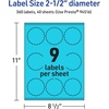image:imageAvery Printable Round Scalloped Labels Sure Feed Technology 212 Diameter Bright Blue Labels PrinttoTheEdge LaserInkjet Printable 90 Total Great for Mailing Seals and Candles360 labels