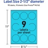 image:imageAvery Printable Round Scalloped Labels Sure Feed Technology 212 Diameter Bright Blue Labels PrinttoTheEdge LaserInkjet Printable 90 Total Great for Mailing Seals and Candles90 labels