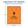 image:imageAvery Printable Round Scalloped Labels Sure Feed Technology 212 Diameter Bright Orange Labels PrinttoTheEdge LaserInkjet Printable 90 Total Great for Mailing Seals and Candles90 labels