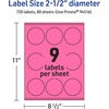 image:imageAvery Printable Round Scalloped Labels Sure Feed Technology 212 Diameter Bright Pink Labels PrinttoTheEdge LaserInkjet Printable 90 Total Great for Mailing Seals and Candles720 labels