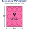 image:imageAvery Printable Round Scalloped Labels Sure Feed Technology 212 Diameter Bright Pink Labels PrinttoTheEdge LaserInkjet Printable 90 Total Great for Mailing Seals and Candles180 labels