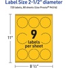 image:imageAvery Printable Round Scalloped Labels Sure Feed Technology 212 Diameter Bright Yellow Labels PrinttoTheEdge LaserInkjet Printable 90 Total Great for Mailing Seals and Candles720 labels