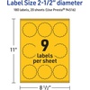 image:imageAvery Printable Round Scalloped Labels Sure Feed Technology 212 Diameter Bright Yellow Labels PrinttoTheEdge LaserInkjet Printable 90 Total Great for Mailing Seals and Candles180 labels