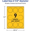 image:imageAvery Printable Round Scalloped Labels Sure Feed Technology 212 Diameter Bright Yellow Labels PrinttoTheEdge LaserInkjet Printable 90 Total Great for Mailing Seals and Candles90 labels