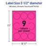 image:imageAvery Printable Round Scalloped Labels Sure Feed Technology 212 Diameter Neon Magenta Labels PrinttoTheEdge LaserInkjet Printable 180 Total Great for Mailing Seals and Candles180 labels