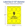 image:imageAvery Printable Round Scalloped Labels Sure Feed Technology 212 Diameter Neon Yellow Labels PrinttoTheEdge LaserInkjet Printable 90 Total Great for Mailing Seals and Candles90 labels