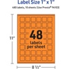 image:imageAvery Printable Square Labels Sure Feed Technology 1 x 1 Bright Orange Labels PrinttoTheEdge LaserInkjet Printable 3840 Total Great for Soaps and QR Codes480 labels