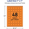 image:imageAvery Printable Square Labels Sure Feed Technology 1 x 1 Bright Orange Labels PrinttoTheEdge LaserInkjet Printable 3840 Total Great for Soaps and QR Codes1 920 labels