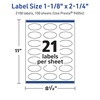 image:imageAvery TrueBlock Matte White Oval Labels Sure Feed Technology 118 x 214 210 Matte White Labels PrinttoTheEdge LaserInkjet Printable Great for Packaging and Product Merchandising2 100 labels