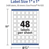 image:imageAvery TrueBlock Matte White Square Labels Sure Feed Technology 1 x 1 480 Matte White Labels PrinttoTheEdge LaserInkjet Printable Great for Product Merchandising Stickers2 400 labels