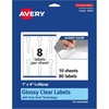 image:imageAvery Glossy Clear Lollipop Labels Sure Feed Technology 1 x 4 80 Glossy Clear Labels PrinttoTheEdge LaserInkjet Printable80 labels