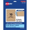 image:imageAvery Kraft Brown Wraparound Band Labels Sure Feed Technology 15 x 35 Cigar Band Labels 150 Total PrinttoTheEdge LaserInkjet Printable500 labels