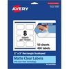 image:imageAvery Matte Clear Rectangle Scalloped Labels Sure Feed Technology 2 x 3 200 Matte Clear Labels PrinttoTheEdge LaserInkjet Printable400 labels