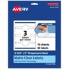 image:imageAvery Matte Clear Wraparound Band Labels Sure Feed Technology 238 x 8 Cigar Band Labels 30 Total LaserInkjet Printable30 labels