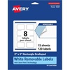image:imageAvery Matte White Removable Rectangle Scalloped Labels Sure Feed Technology PrinttoTheEdge 2 x 3 120 Removable Labels LaserInkjet Printable120 labels
