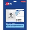 image:imageAvery Matte White Removable Square Labels Sure Feed Technology PrinttoTheEdge 34 x 34 1200 Removable Labels LaserInkjet Printable2 000 labels
