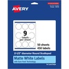 image:imageAvery Matte White Round Scalloped Labels Sure Feed Technology 25 Diameter 225 Matte White Printable Labels450 Labels