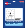 image:imageAvery Matte White Round Scalloped Labels Sure Feed Technology 25 Diameter 225 Matte White Printable Labels900 Labels