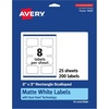 image:imageAvery Matte White Scalloped Rectangle Labels Sure Feed Technology 2 x 3 200 Matte White Printable Labels200 Labels