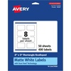 image:imageAvery Matte White Scalloped Rectangle Labels Sure Feed Technology 2 x 3 200 Matte White Printable Labels400 Labels