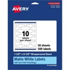 image:imageAvery Matte White Wraparound Band Labels Sure Feed Technology 15 x 35 Cigar Band Labels 250 Total PrinttoTheEdge Permanent Adhesive LaserInkjet Printable500 labels