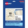 image:imageAvery Pearlized Ivory Cigar Labels Sure Feed Technology PrinttotheEdge 15 x 35 100 Labels LaserInkjet Compatible1 000 labels