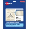 image:imageAvery Pearlized Ivory Rectangle Scalloped Labels Sure Feed Technology PrinttoTheEdge 2 x 3 80 Pearlized Ivory Labels LaserInkjet Printable400 labels