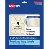 image:imageAvery Pearlized Ivory Round Scalloped Labels Sure Feed Technology PrinttoTheEdge 25 Diameter 225 Pearlized Ivory Labels LaserInkjet Printable90 labels