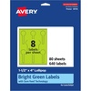 image:imageAvery Printable Lollipop Labels Sure Feed Technology 112 x 4 Bright Green Labels PrinttoTheEdge LaserInkjet Printable 80 Total Great for Jars and Baking Seal Stickers640 labels