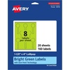image:imageAvery Printable Lollipop Labels Sure Feed Technology 112 x 4 Bright Green Labels PrinttoTheEdge LaserInkjet Printable 80 Total Great for Jars and Baking Seal Stickers160 labels