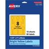 image:imageAvery Printable Lollipop Labels Sure Feed Technology 112 x 4 Bright Yellow Labels PrinttoTheEdge LaserInkjet Printable 160 Total Great for Jars and Baking Seal Stickers80 labels
