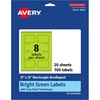 image:imageAvery Printable Rectangle Scalloped Labels Sure Feed Technology 2 x 3 Bright Green Labels PrinttoTheEdge LaserInkjet Printable 80 Total Great for Mailing and Candles160 labels
