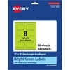 image:imageAvery Printable Rectangle Scalloped Labels Sure Feed Technology 2 x 3 Bright Green Labels PrinttoTheEdge LaserInkjet Printable 80 Total Great for Mailing and Candles640 labels