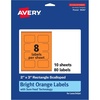 image:imageAvery Printable Rectangle Scalloped Labels Sure Feed Technology 2 x 3 Bright Orange Labels PrinttoTheEdge LaserInkjet Printable 80 Total Great for Mailing and Candles80 labels