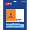 image:imageAvery Printable Rectangle Scalloped Labels Sure Feed Technology 2 x 3 Bright Orange Labels PrinttoTheEdge LaserInkjet Printable 80 Total Great for Mailing and Candles320 labels