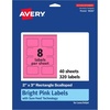 image:imageAvery Printable Rectangle Scalloped Labels Sure Feed Technology 2 x 3 Bright Pink Labels PrinttoTheEdge LaserInkjet Printable 80 Total Great for Mailing and Candles320 labels
